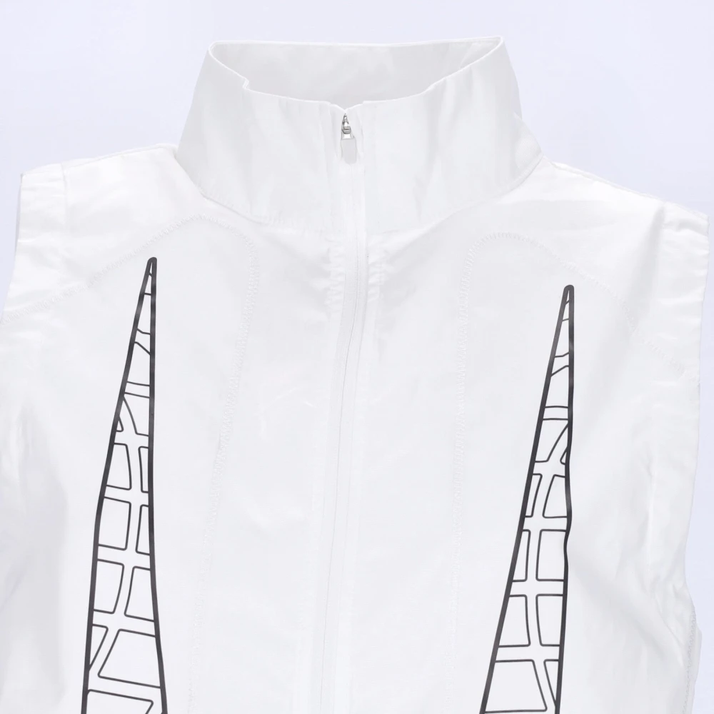 Nike Mouwloze Sportkleding Jumpsuit Wit Zwart White Dames
