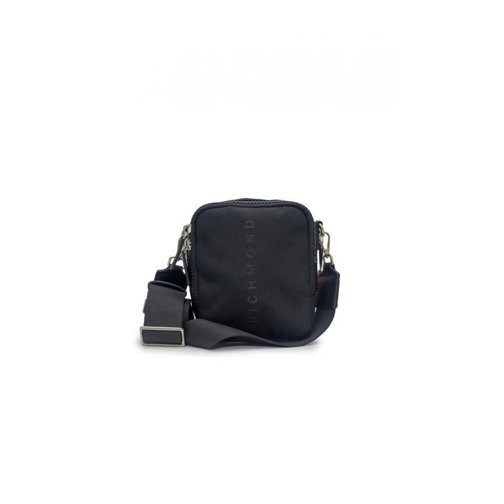John Richmond Black Nylon Crossbody Bag Rma24018bo - Male - Cross Body Messenger - One Size - Bags