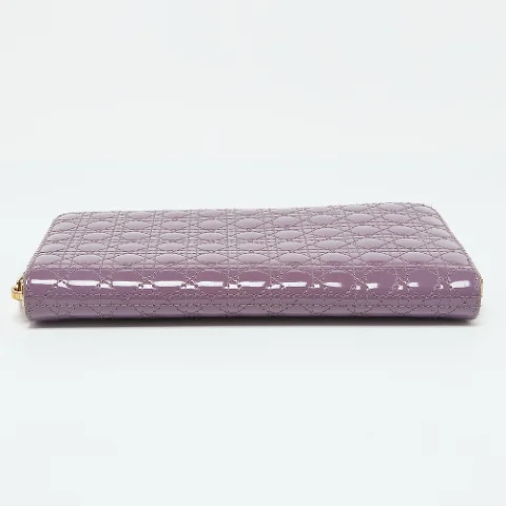 Dior Vintage Pre-owned Leather wallets Purple Dames