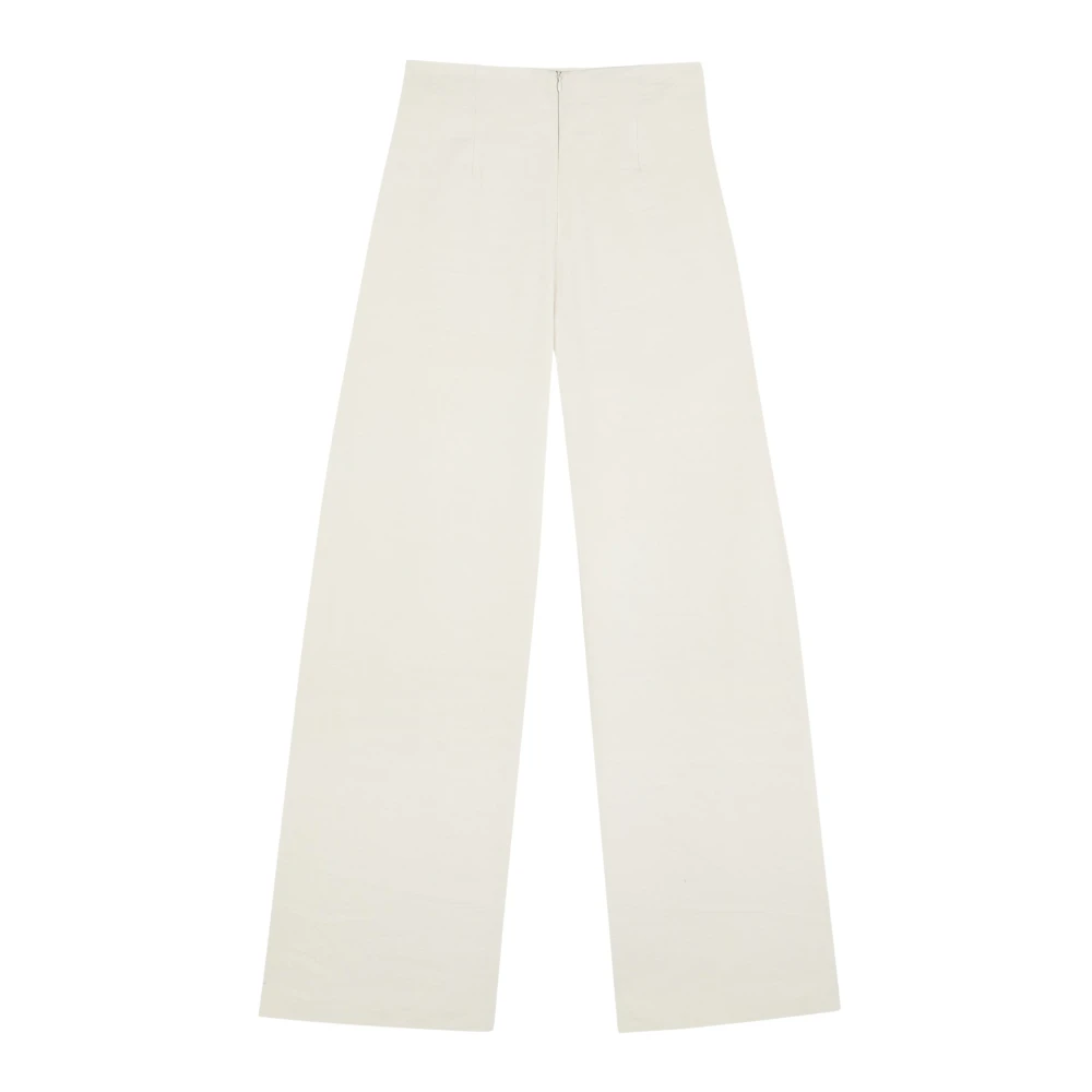 Cortana Beige Arne Trousers - Female - Wide Trousers - Xs - Trousers