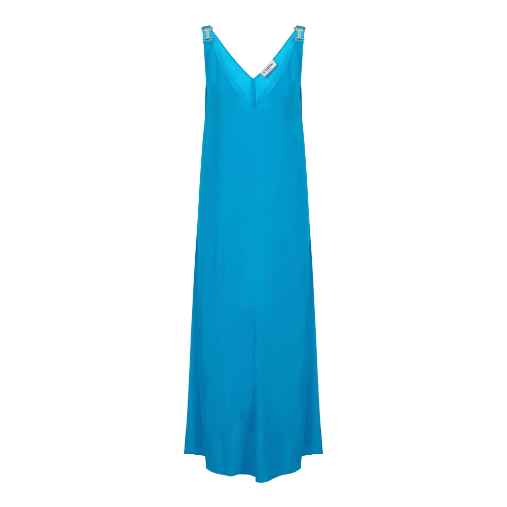 Iceberg Kobalt crêpe de Chine jurk met elegante details Blue Dames