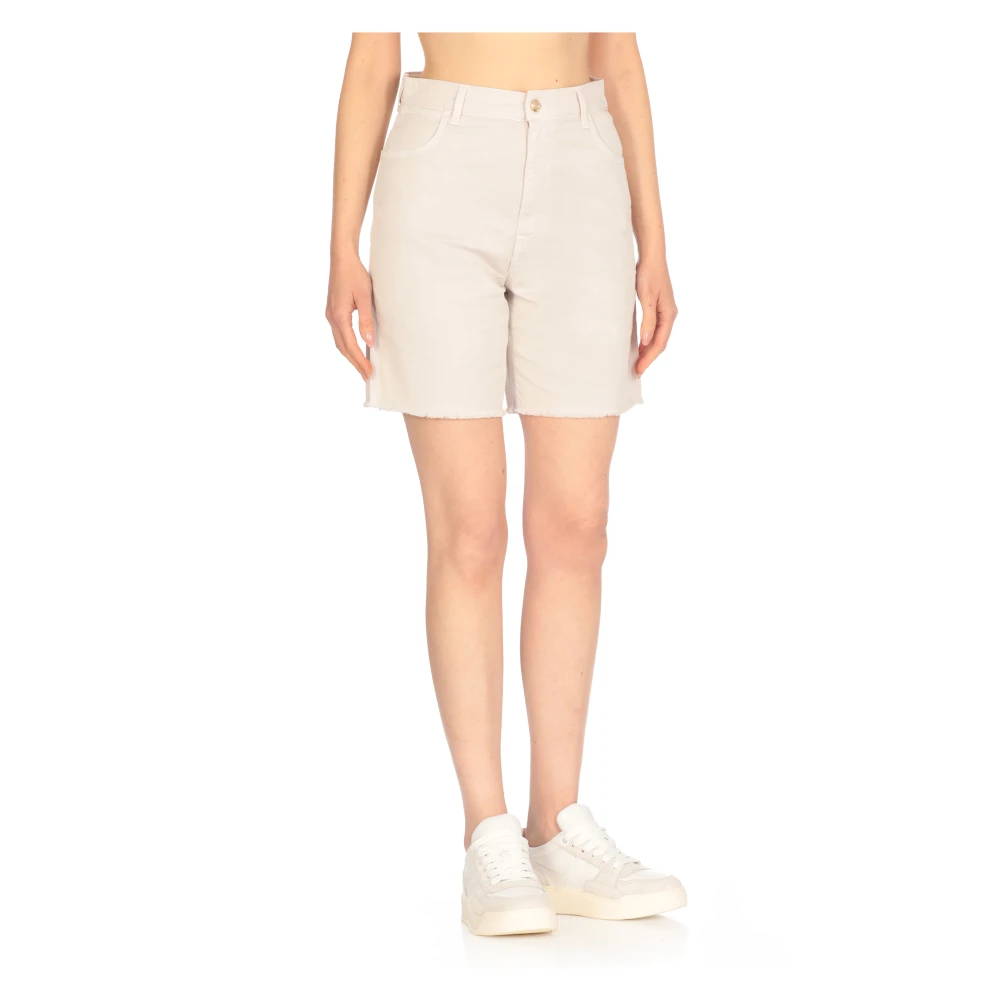Fay Bermuda Shorts met riemlussen Beige Dames