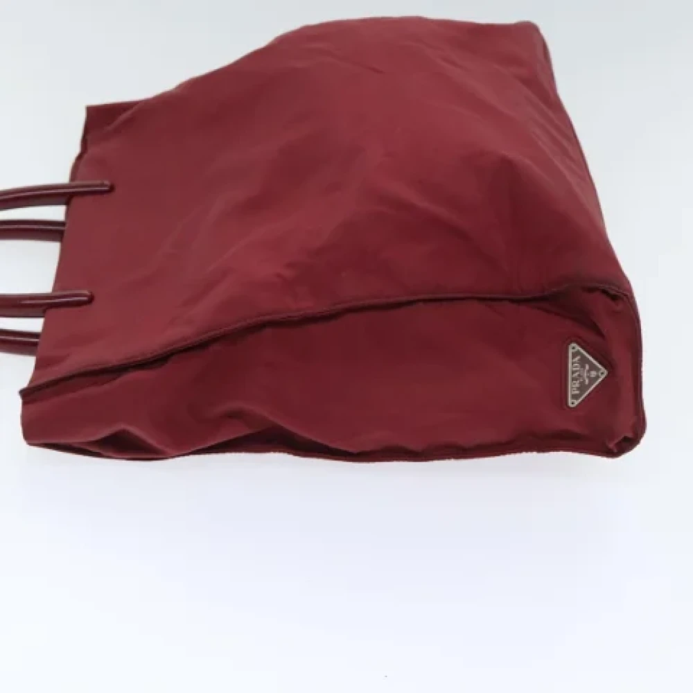 Prada Vintage Pre-owned Nylon handbags Red Dames