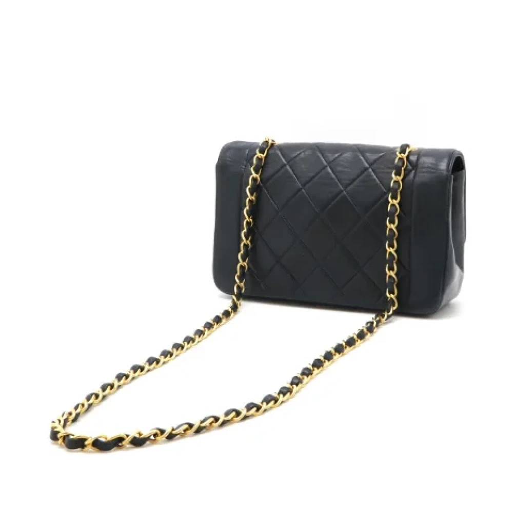 Chanel Vintage Pre-owned Leather crossbody-bags Blue Dames
