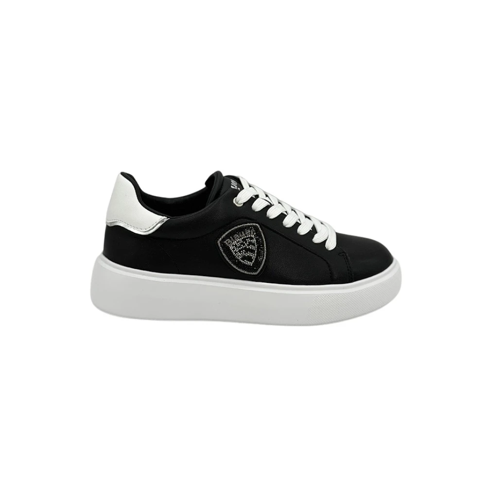 Blauer Women's Black Venus Trainers With Rhinestone Logo - Sneakers - 5 Uk - Shoes