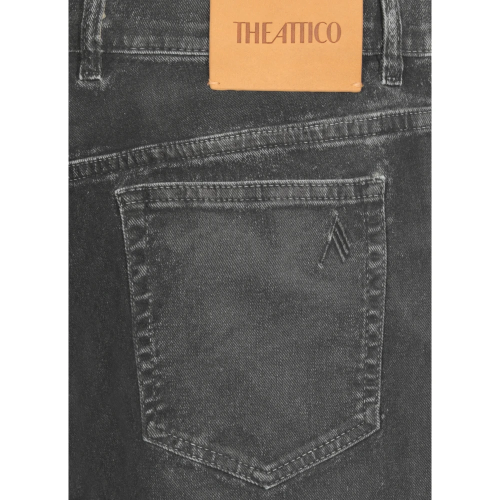 The Attico Donkergrijze Katoenen Jeans met Zakken Gray Dames