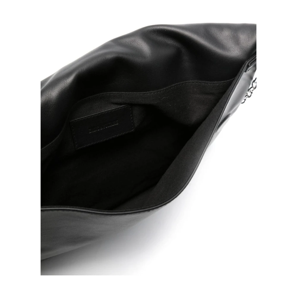 Zadig & Voltaire Zwarte Leren Clutch Tas Black Dames