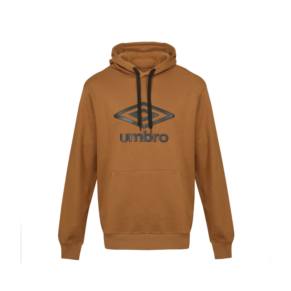 Umbro Tijdloze Logo Hoodie voor Mannen Brown Heren
