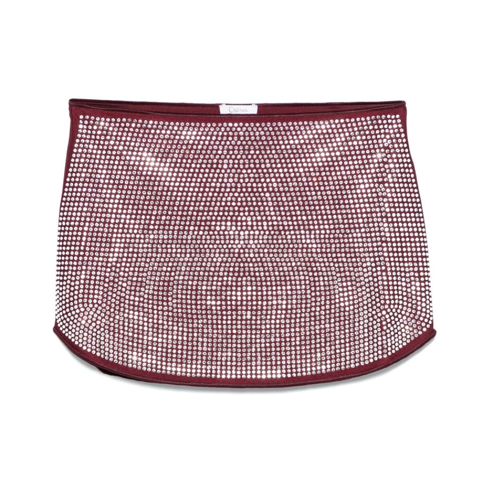 Oseree Wijnrode elastische taille rok Red Dames