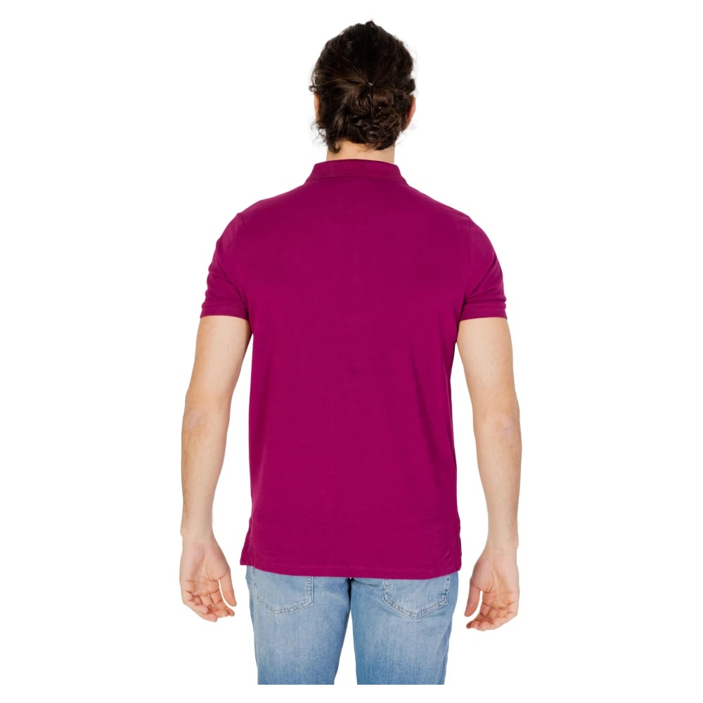 U.s. Polo Assn. Korte Mouw Polo Shirt Purple Heren