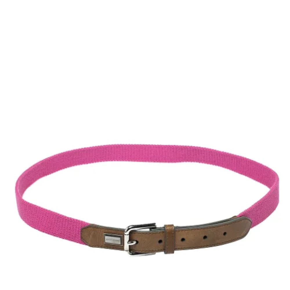 Dolce & Gabbana Pre-owned Leather belts Pink Dames