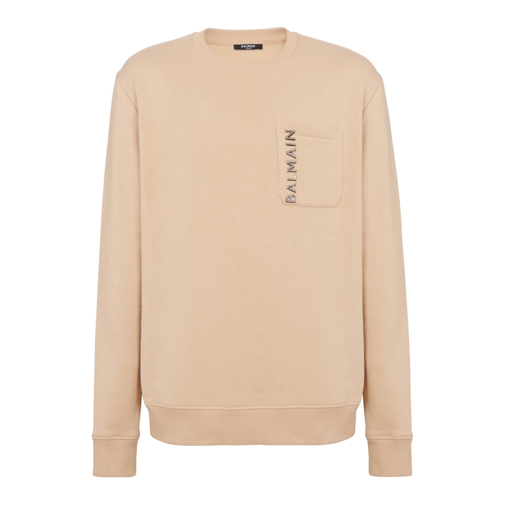 Balmain Gelamineerde Sweatshirt Beige Heren