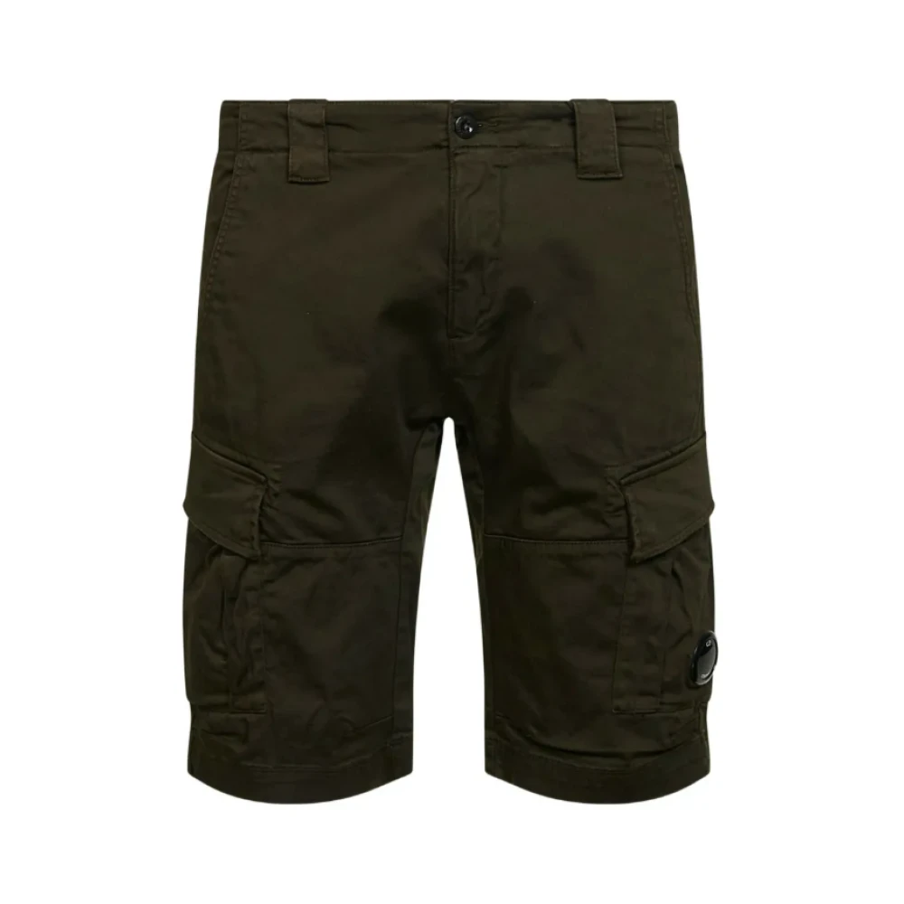 C.p. Company Stretch Sateen Cargo Shorts - Male - Casual Shorts - Green - S - Shorts