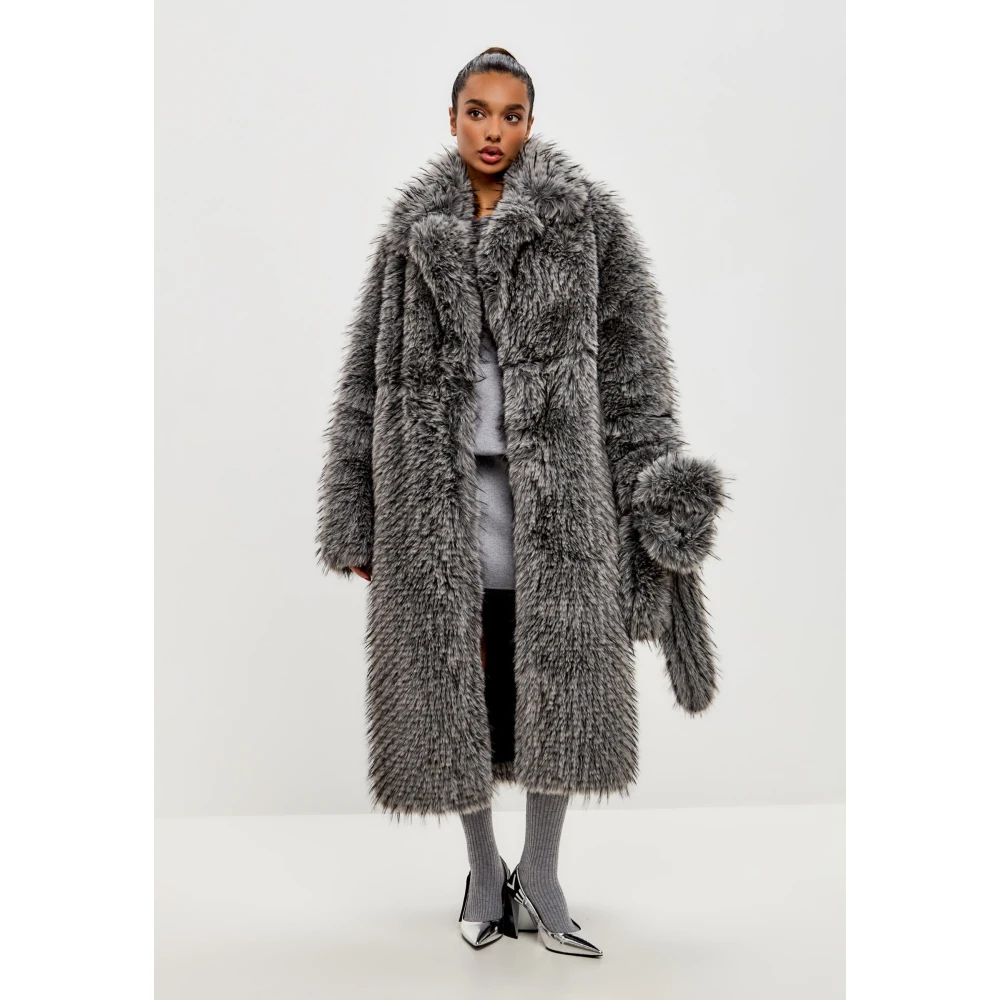 Cesare Gaspari Luxe Nepbontjas Natalie Zwart Gray Dames