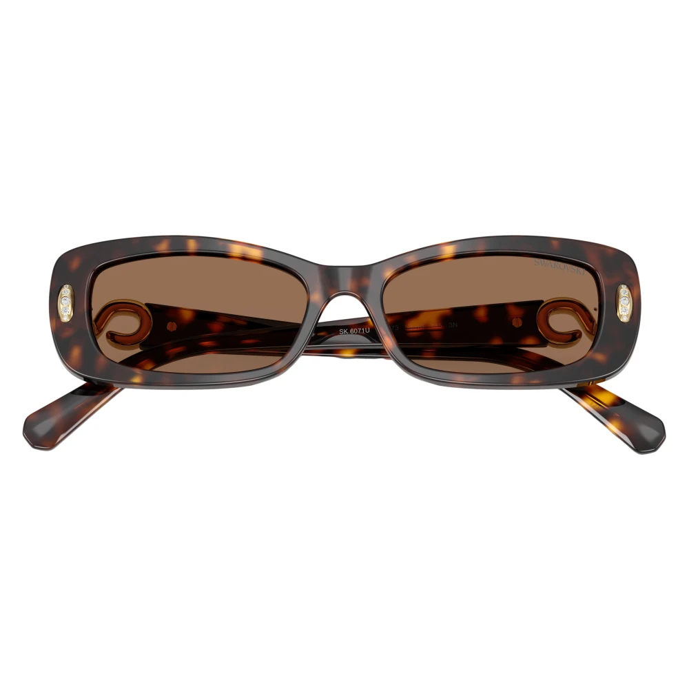 Swarovski Brown Sk6071u 100273 Woman Sunglasses Acetate Turtle Pillow Normal - Image 2