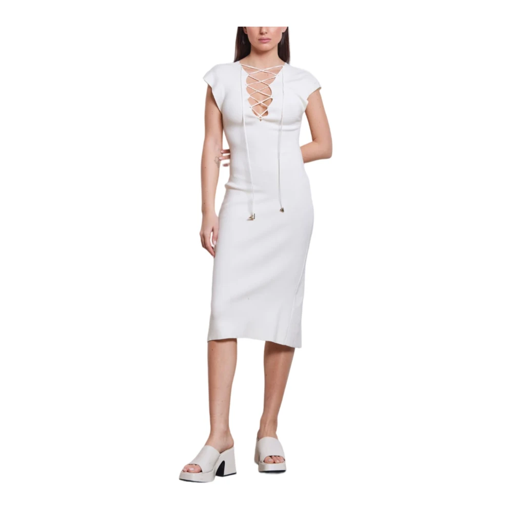 Akep Panna Stijlvolle Jurk White Dames