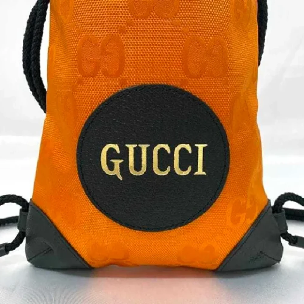 Gucci Vintage Pre-owned Leather backpacks Orange Dames