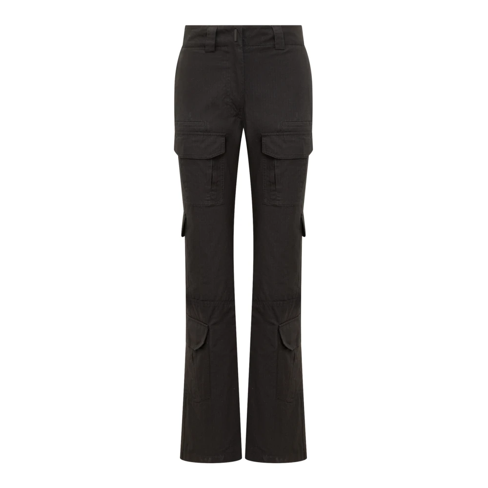 Givenchy Women's Black Tapered Trousers - Wide Trousers - Xs - Trousers