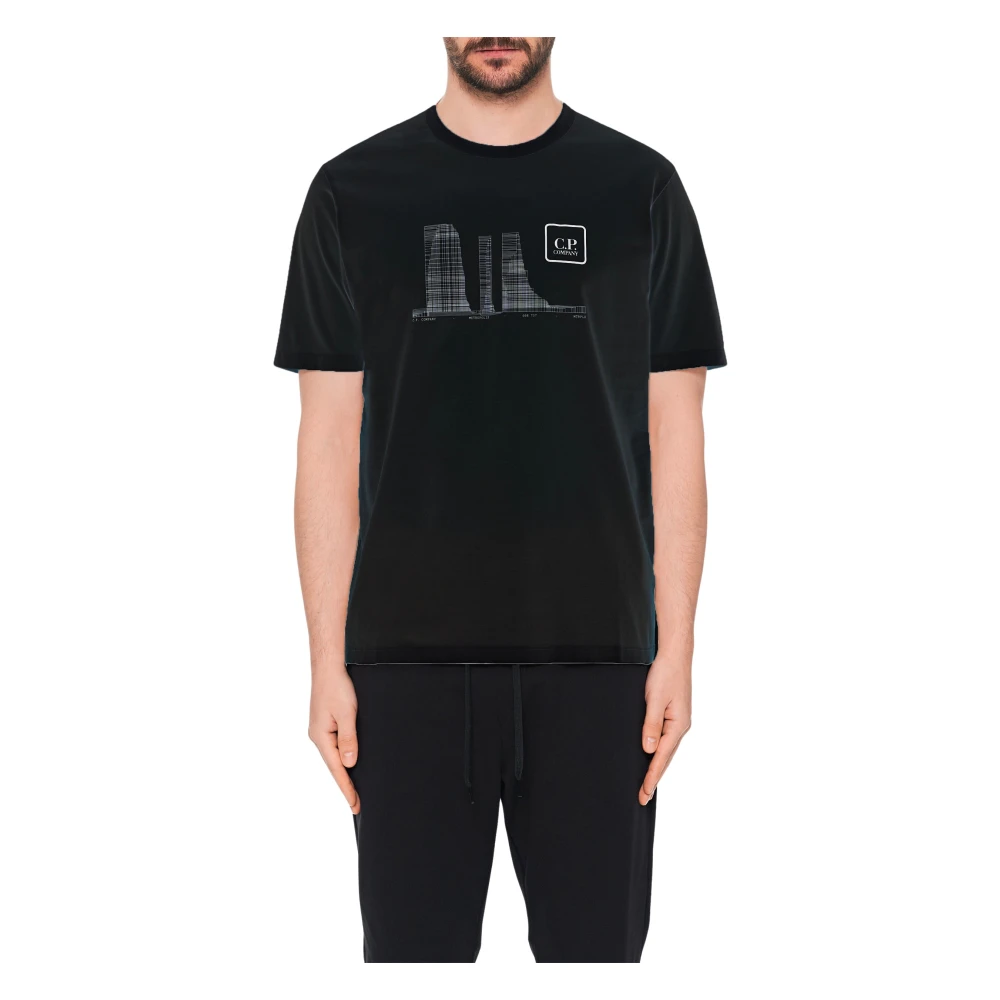 C.P. Company Zwart Katoen Regular Fit T-Shirt Black Heren