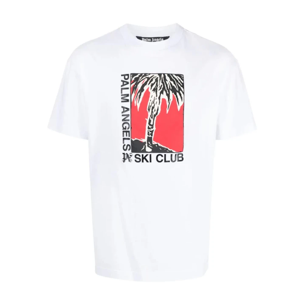 Palm Angels Klassiek Ski Club T-Shirt White Heren