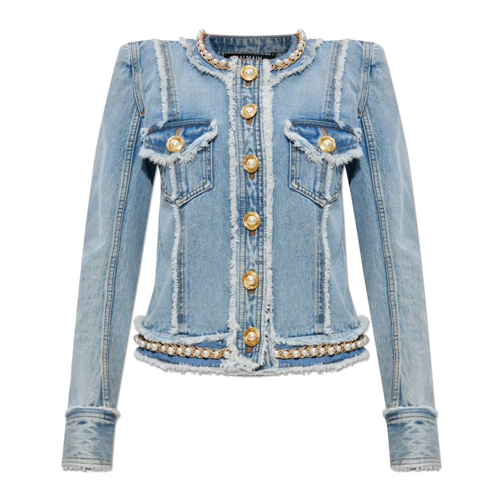 Jackets > Denim Jackets - - Balmain - Modalova