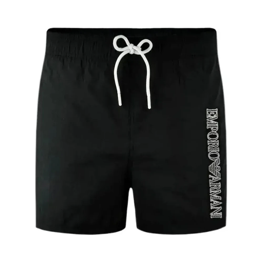 Emporio Armani Mannelijk Zwart Badmode Heren, M, Signature Boxer