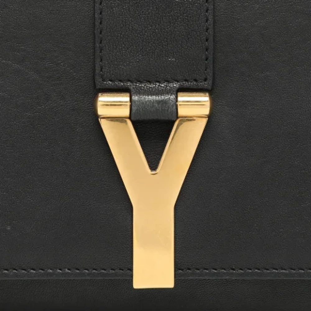 Yves Saint Laurent Vintage Pre-owned Leather clutches Black Dames