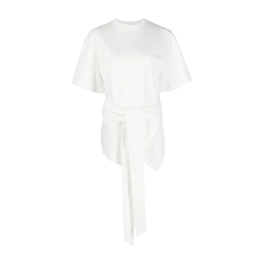 The Attico Casual Wit Katoenen T-shirt Blouse White Dames