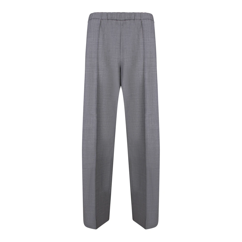 Fabiana Filippi Grijze Elegante Broek Diamant Detail Gray Dames