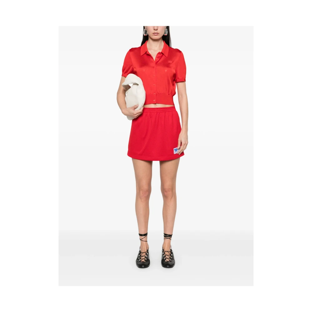 alexander wang Rode Elastische Taille Rok Red Dames