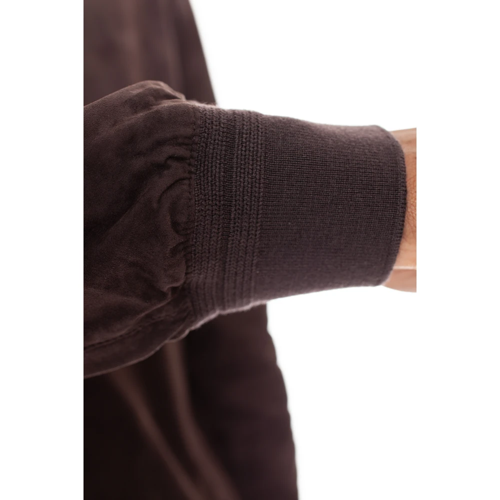 Ermenegildo Zegna Bruine Bomberjack met Gebreide Randen Brown Heren