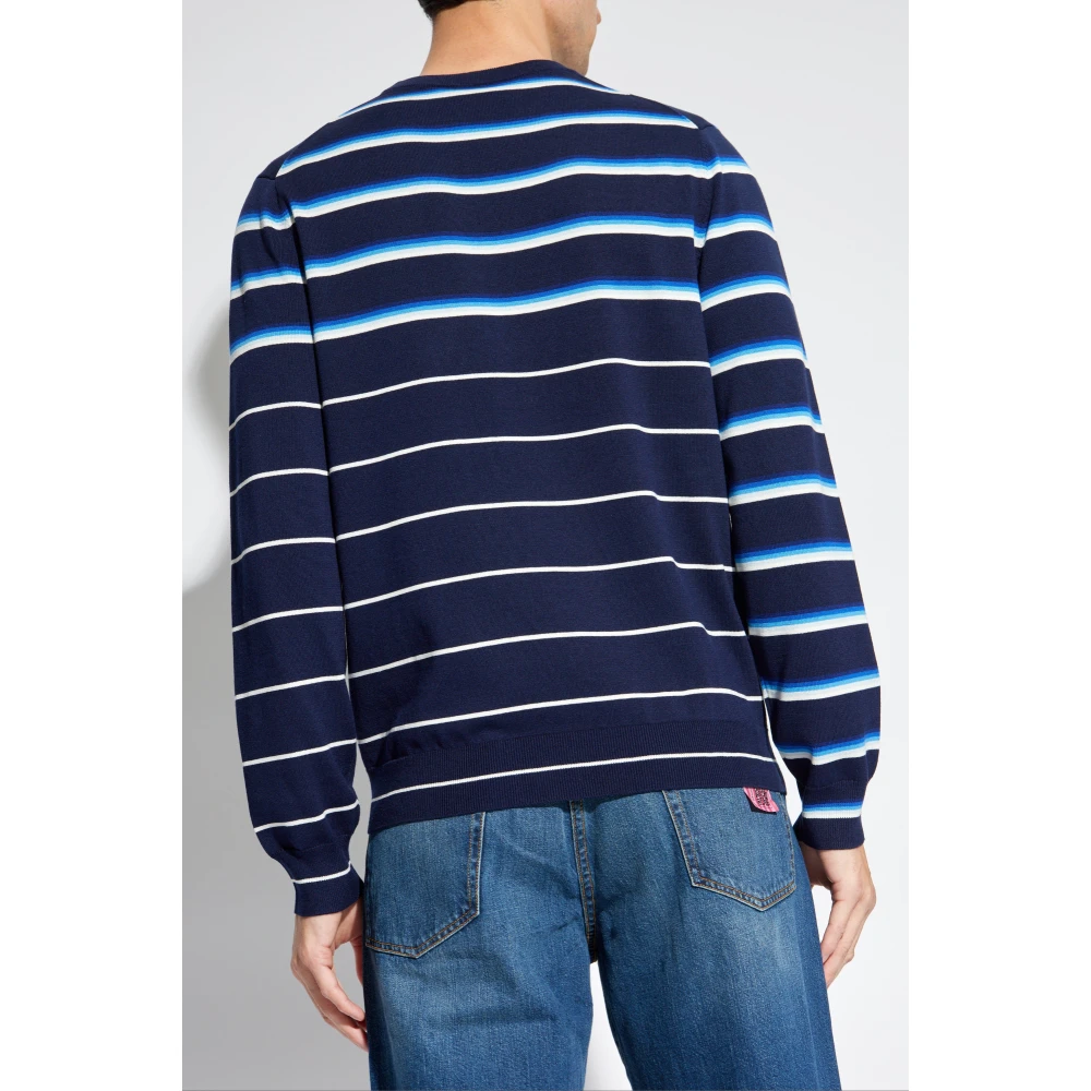 Paul Smith Gestreept patroon trui Blue Heren