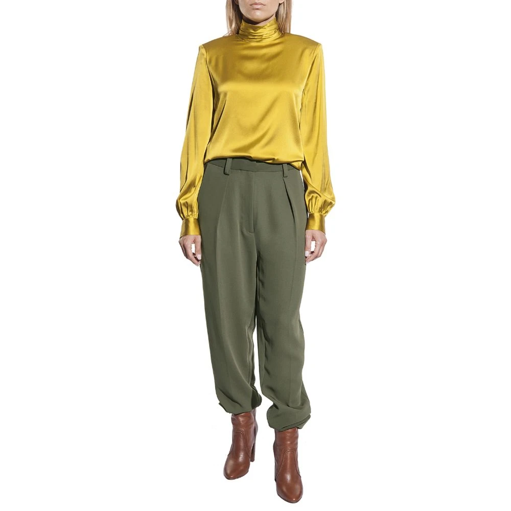pinko Flowing Crepe Jeans Broek Green Dames