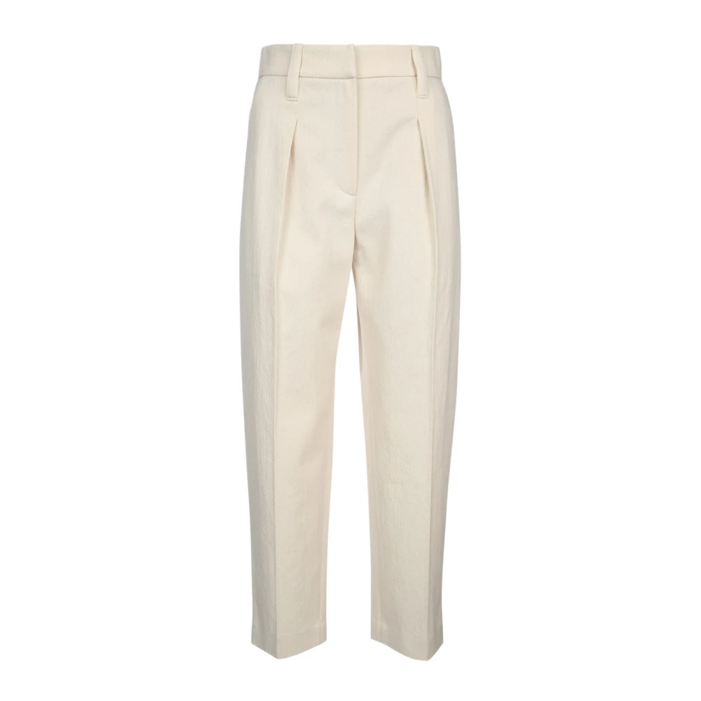 BRUNELLO CUCINELLI Geplooide Broek Beige Dames