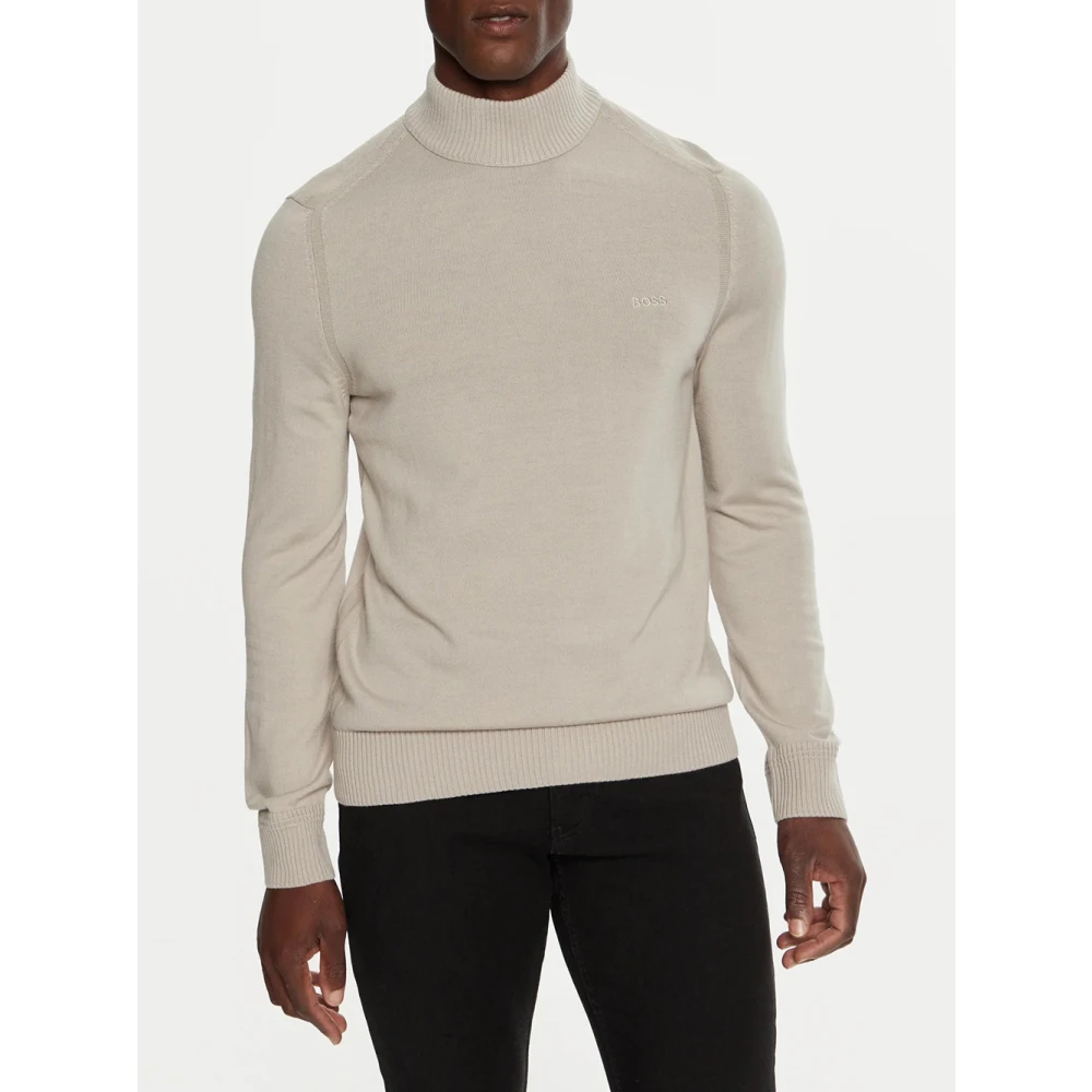 Hugo Boss Beige Wollenmix Coltrui Beige Heren