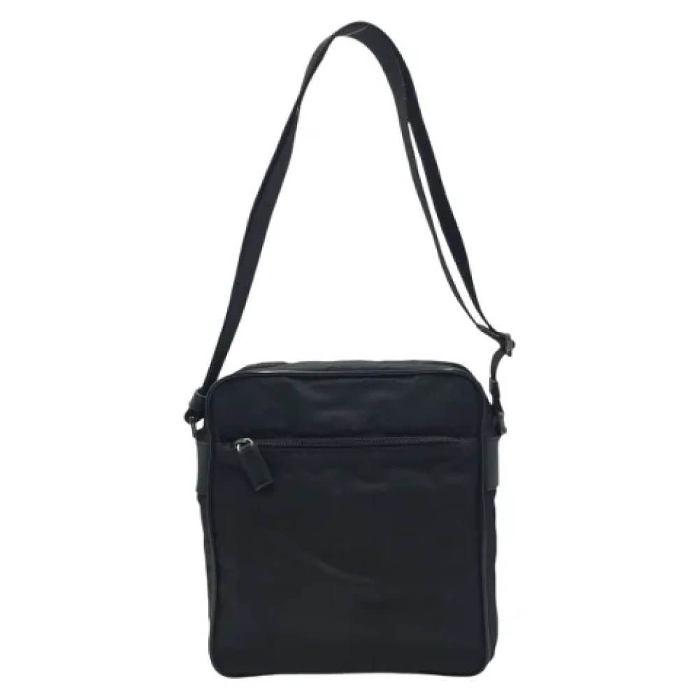Prada Vintage Pre-owned Canvas crossbody-bags Black Dames