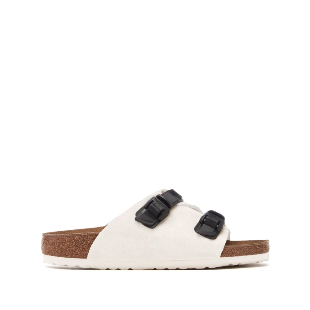 Birkenstock Vita Mocka Platta Sandaler White, Herr