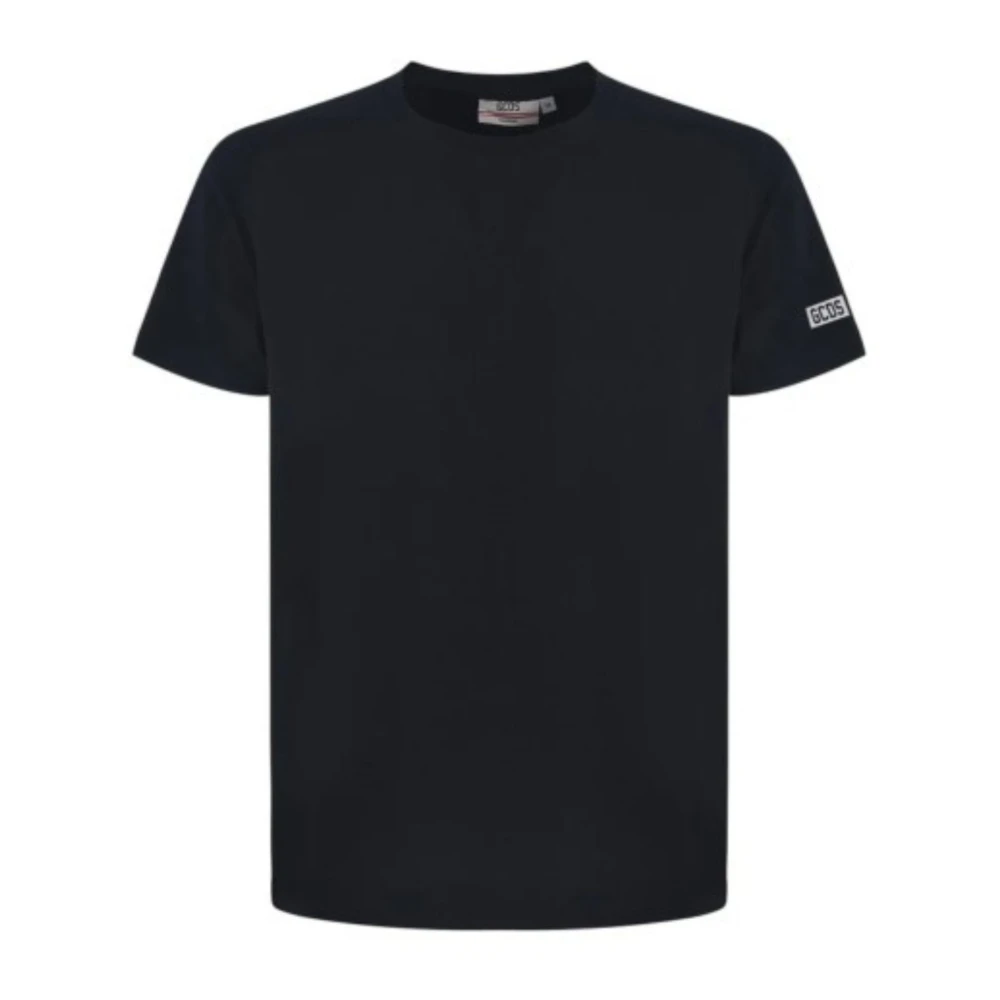 Gcds Black T-Shirts, Male, Xs, Essential Logo Print T-Shirt