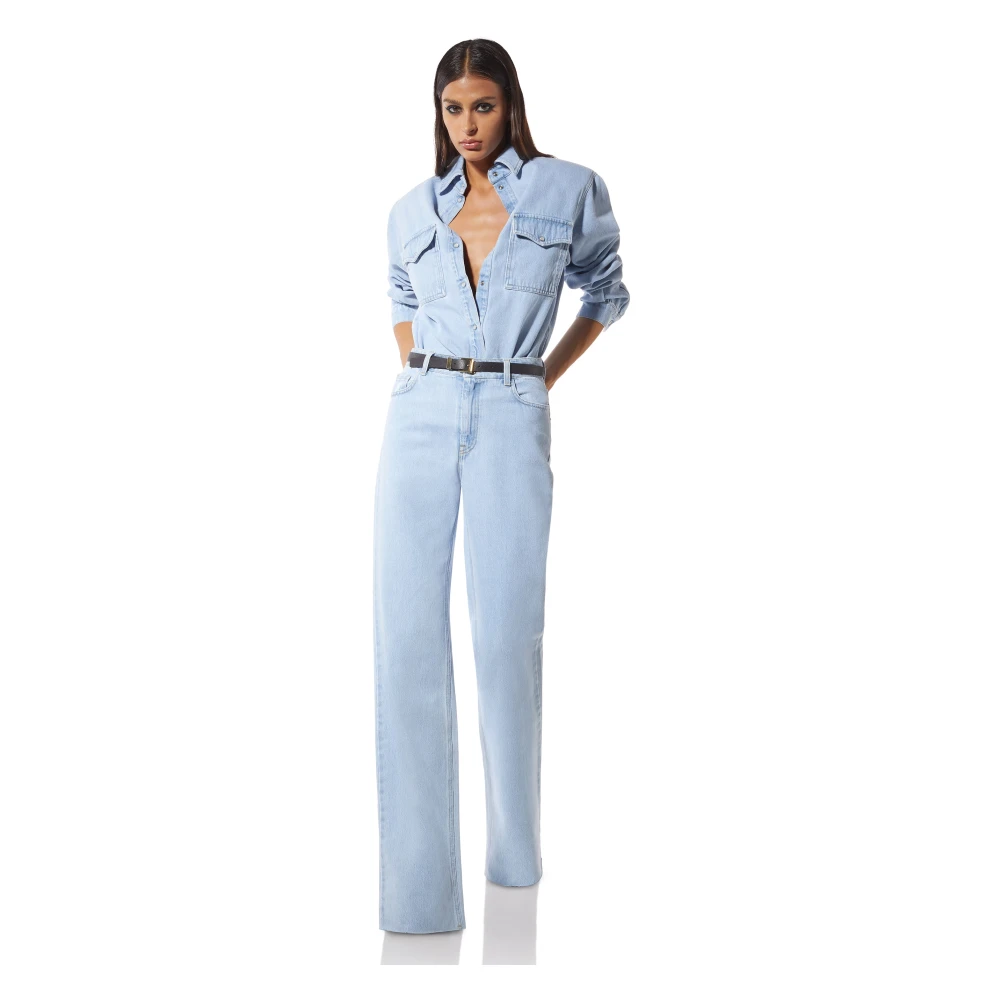 MVP wardrobe Zonsondergang Streep Overhemd Blue Dames