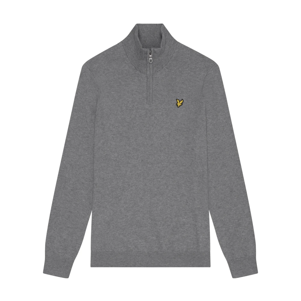 Lyle & Scott - Baumwoll-Merino Quarter Zip Pullover - Knitwear - Herren - Grau - S - Bild 5
