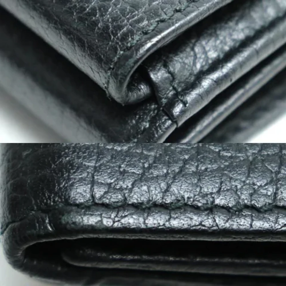Gucci Vintage Pre-owned Leather wallets Black Dames