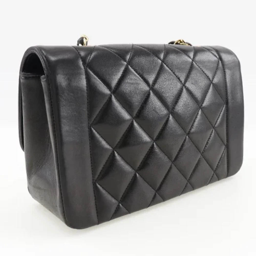 Chanel Vintage Pre-owned Leather crossbody-bags Black Dames