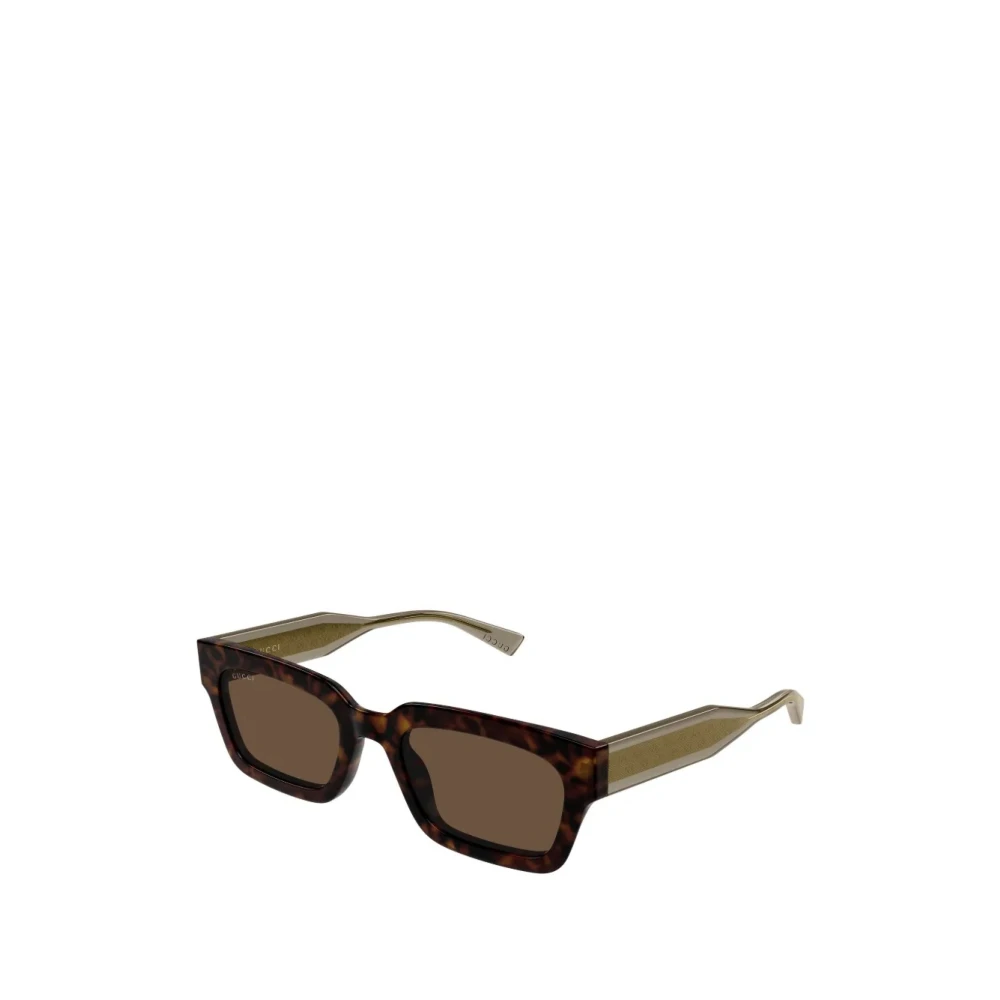 Gucci Men's Brown Sunglasses, 53 Mm, Rectangular Frame Sunglasses