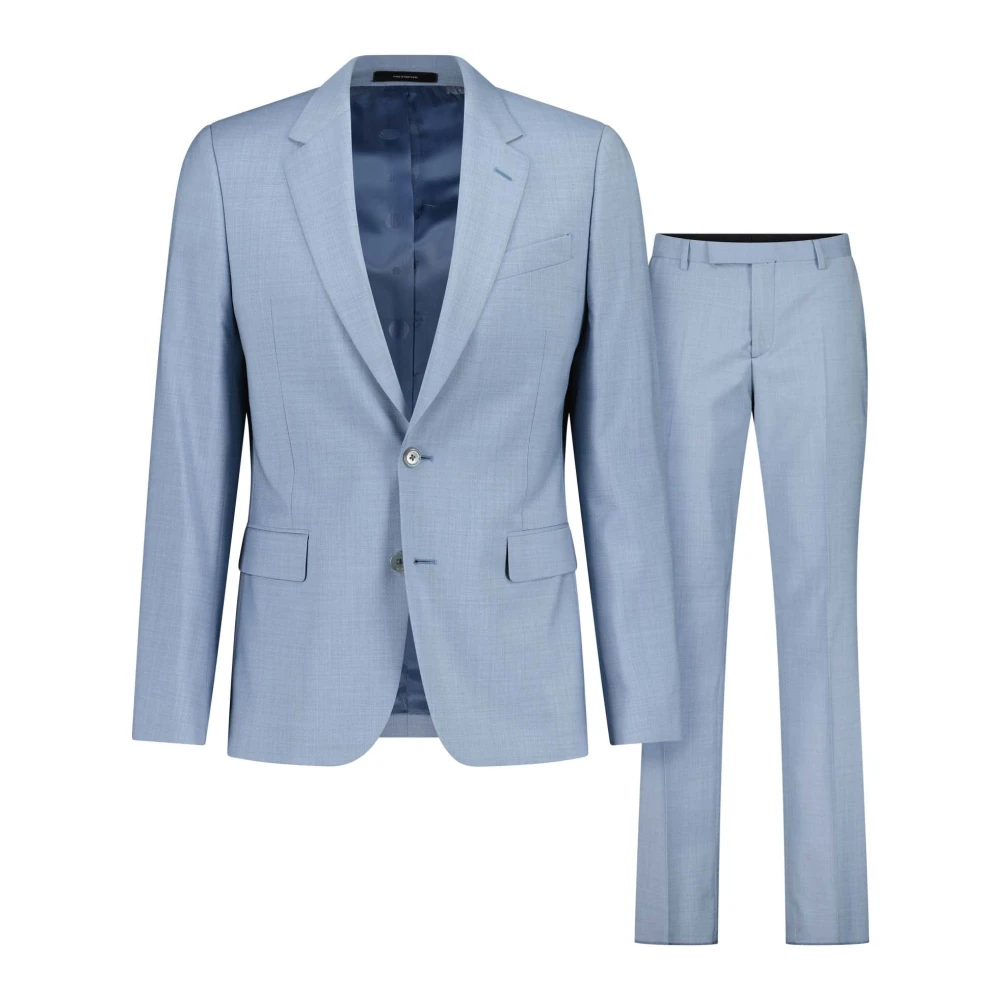 PS By Paul Smith Single Breasted Suits Blue Heren