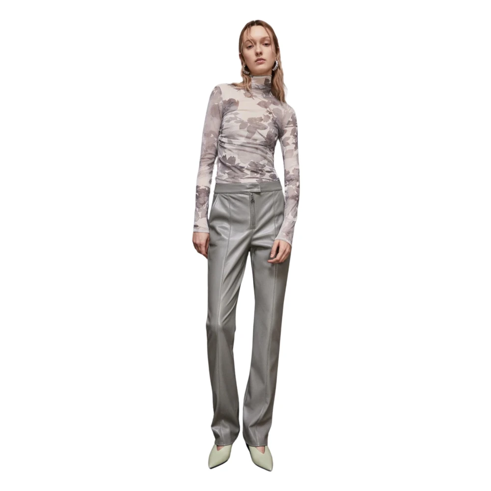 PATRIZIA PEPE Bloemenprint Tule Trui Gray Dames