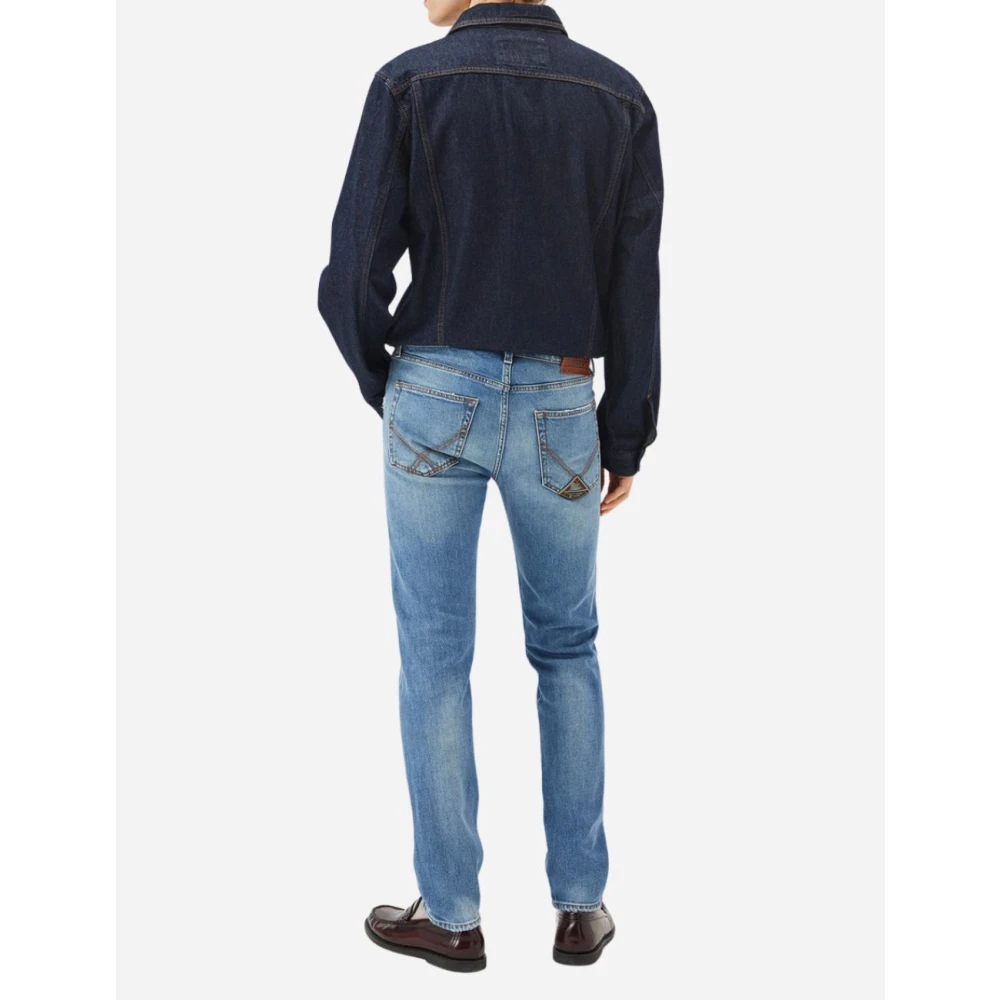 Roy Roger's Slim-Fit Medium Wash Denim Jeans Blue Heren