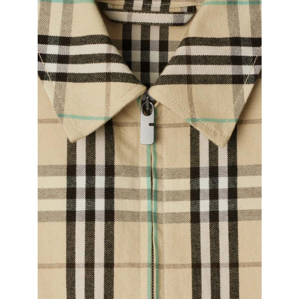 Burberry Vintage Check Katoenen Twill Jas Beige Heren