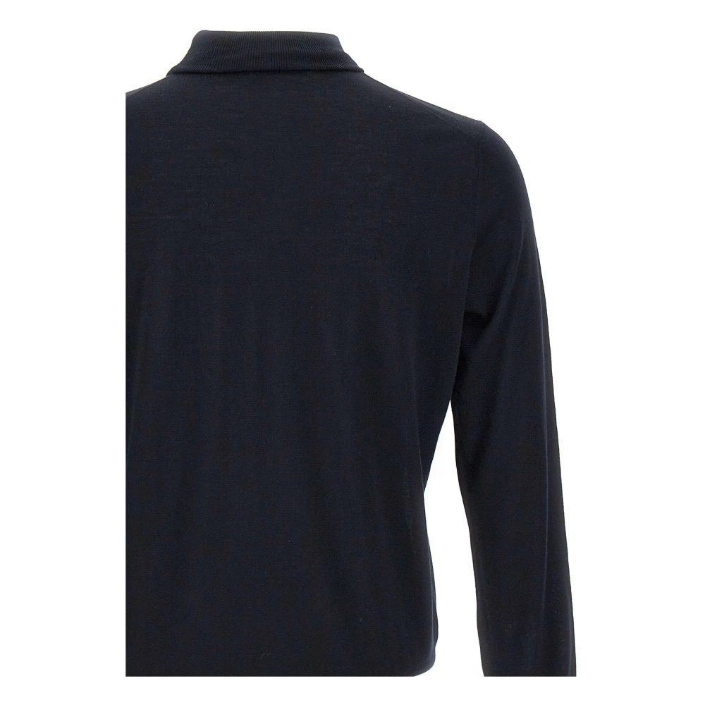 Filippo De Laurentiis Merino Wol Coltrui Trui Blue Heren
