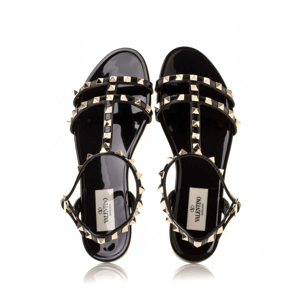 Valentino Garavani Platte sandalen Black Dames