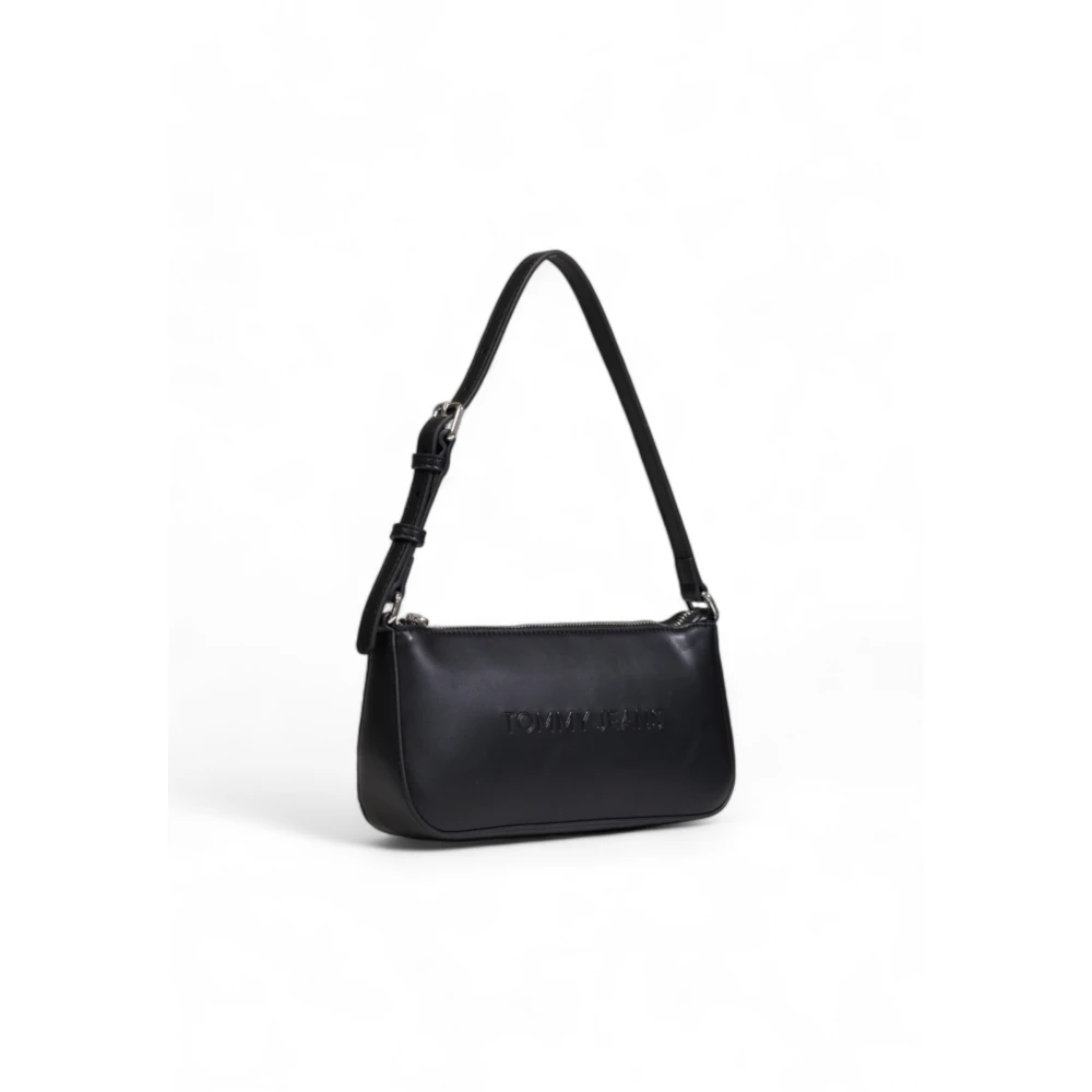 Tommy Hilfiger Essentiële Schoudertas Herfst Winter Collectie Black Dames